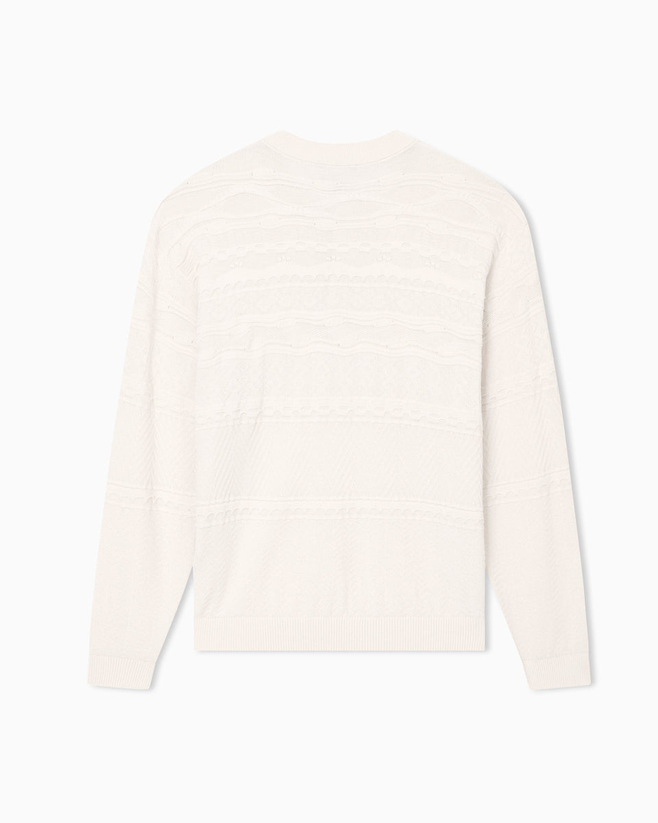 Emporio Armani Lyocell-blend, Henley neckline jumper