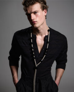 Emporio Armani Lyocell-blend, Henley neckline jumper