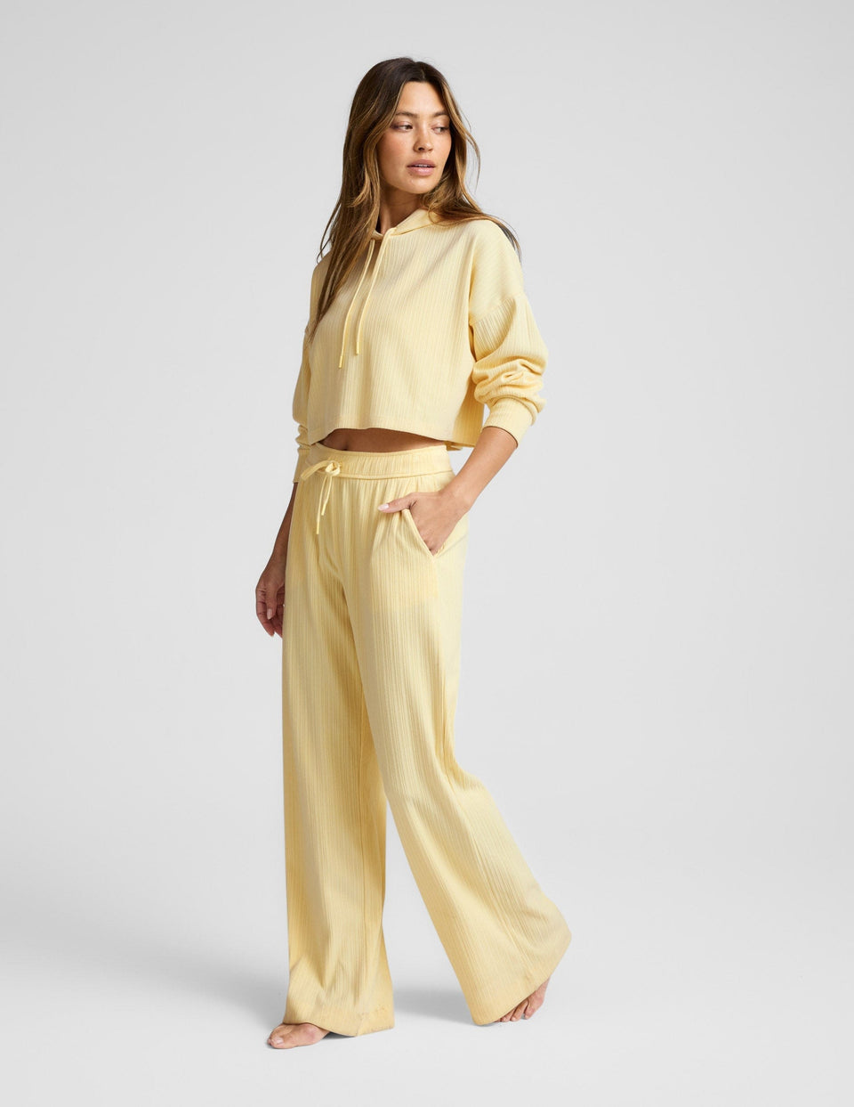 Beyond Yoga Breathe Easy Ribbed Wide Leg Pant Women's