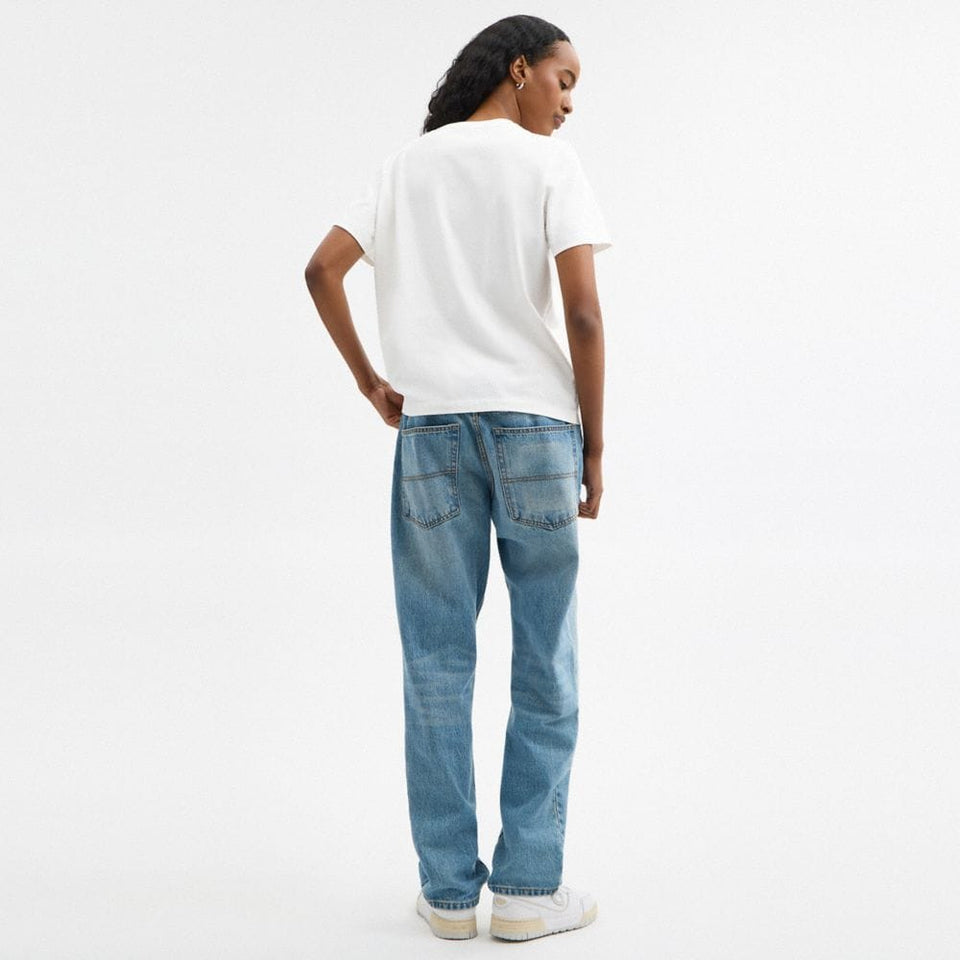 Coach Shell Signature Square Classic T-Shirt In Organic Cotton White