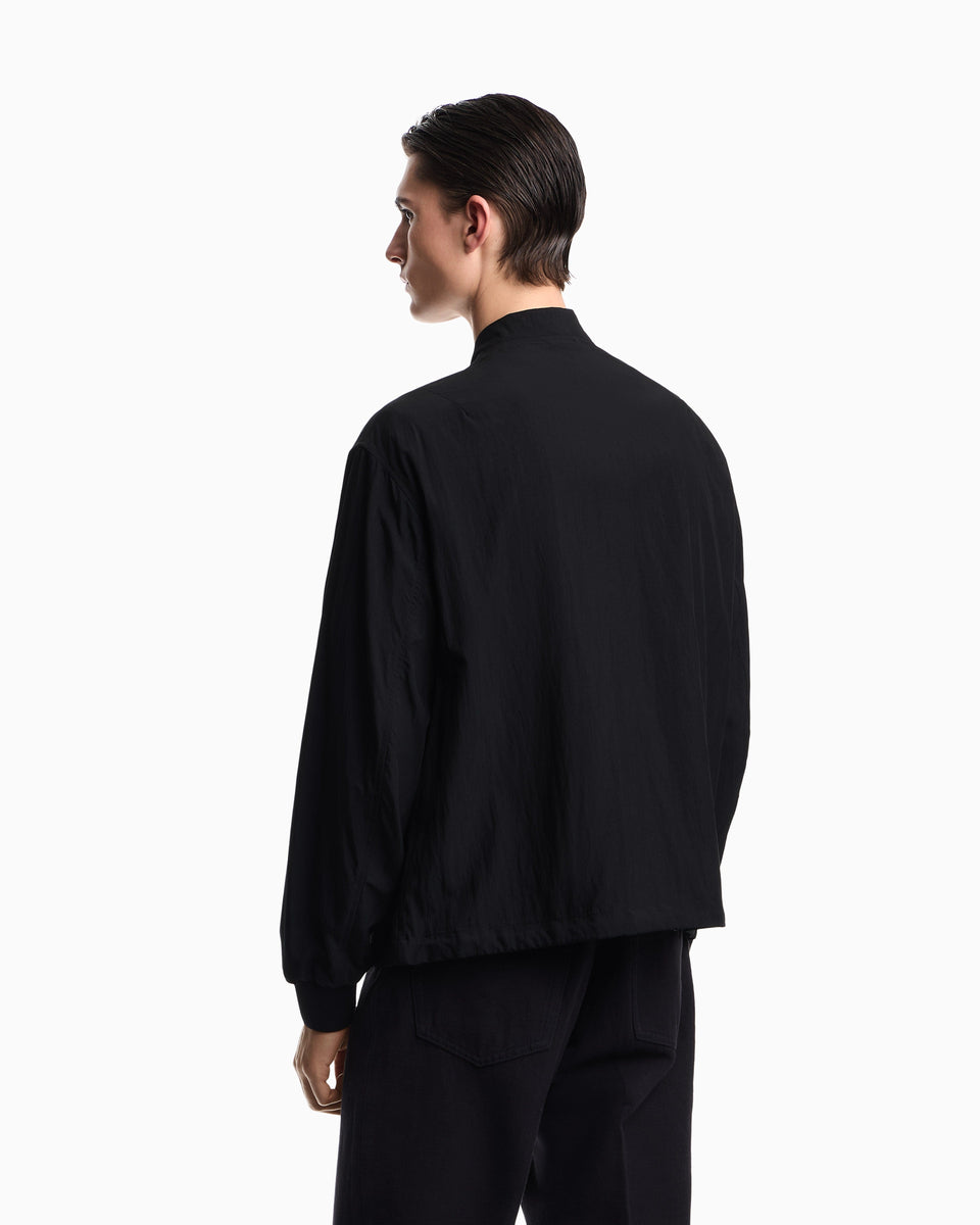 Emporio Armani Nylon blouson with micro logo embroidery