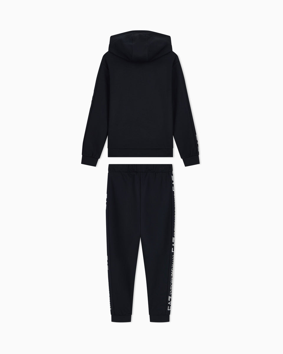 EA7 Cotton suit tracksuit with a hood and logo tape Tracksuit
