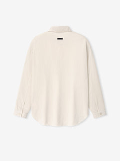 Essentials Garment Dyed Cotton Relaxed Shirt Natural