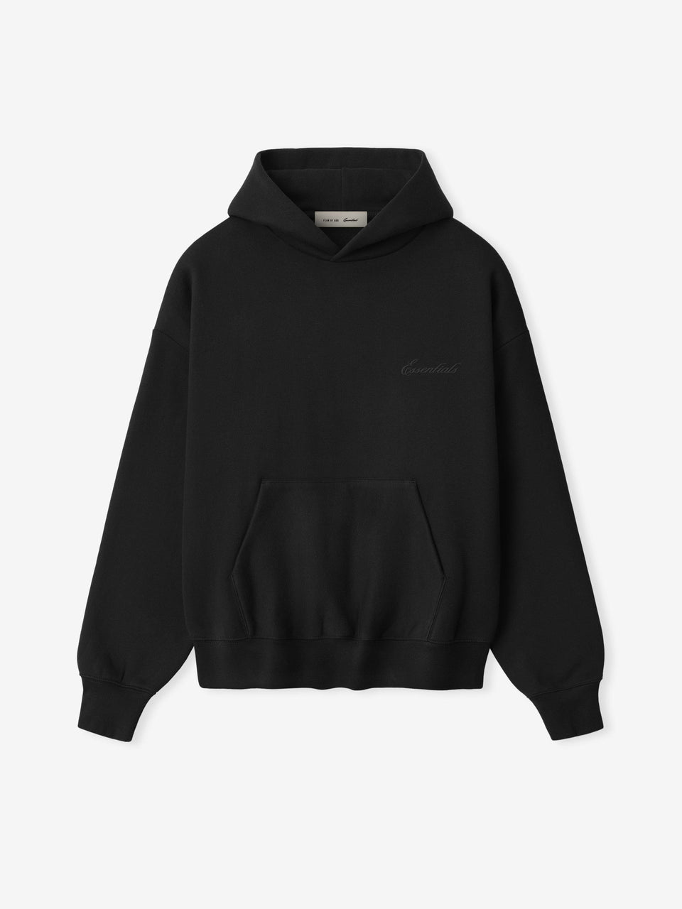 Essentials Signature Ss26 Classic Hoodie Vintage Black