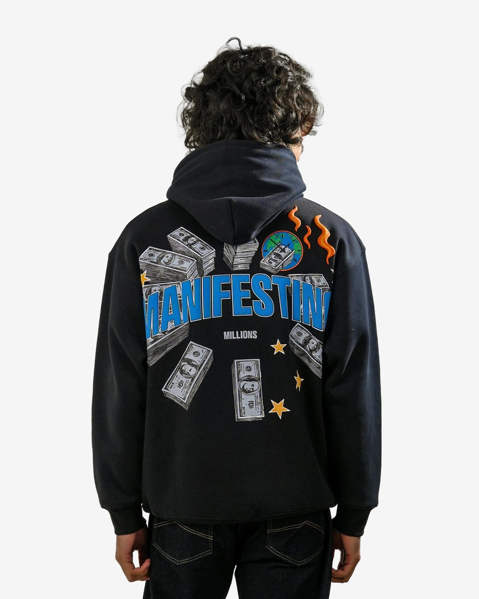 Selfmade - Black Oversized Printed Hoodie