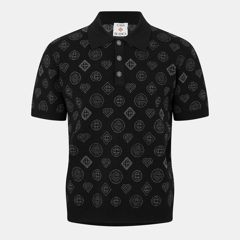 City Jacquard Short Sleeve Polo Shirt