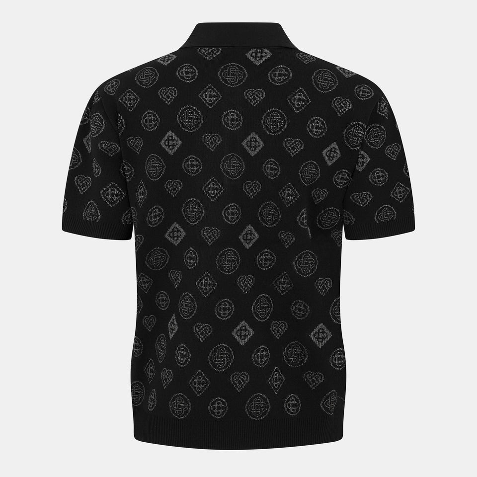 City Jacquard Short Sleeve Polo Shirt