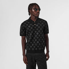 City Jacquard Short Sleeve Polo Shirt
