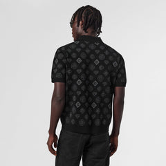 City Jacquard Short Sleeve Polo Shirt