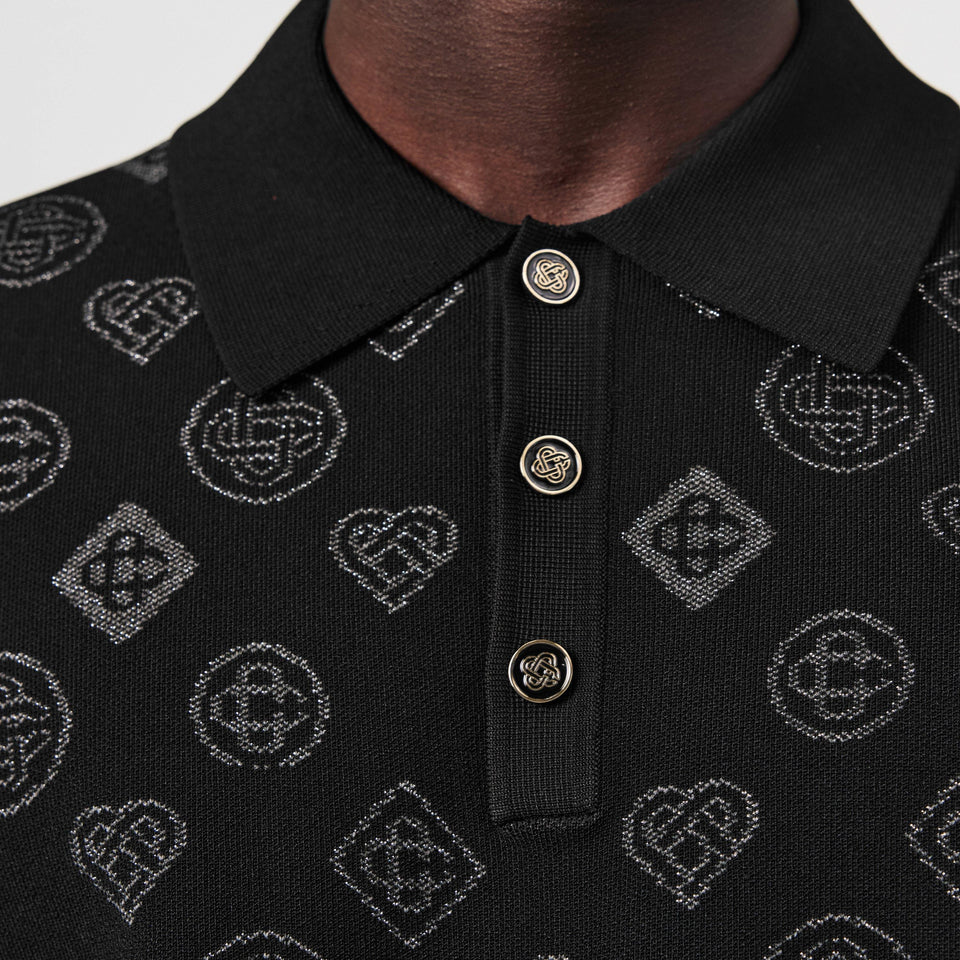 City Jacquard Short Sleeve Polo Shirt