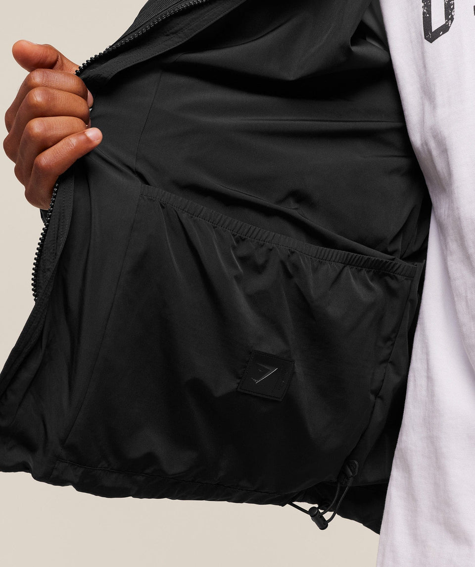 Gymshark Hooded Puffer Jacket - Black