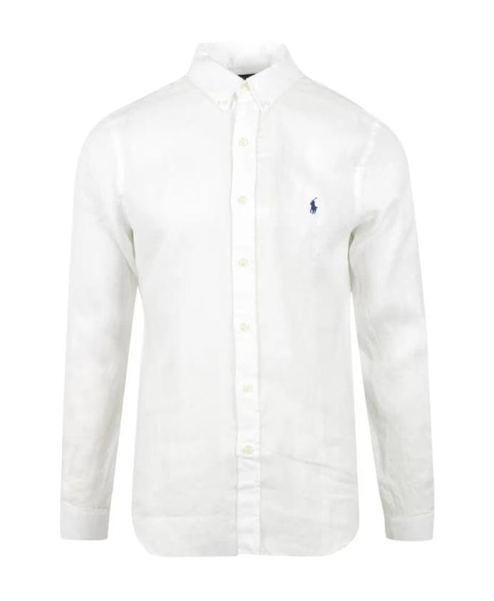 Polo Ralph Lauren White Linen Long Sleeve Shirt