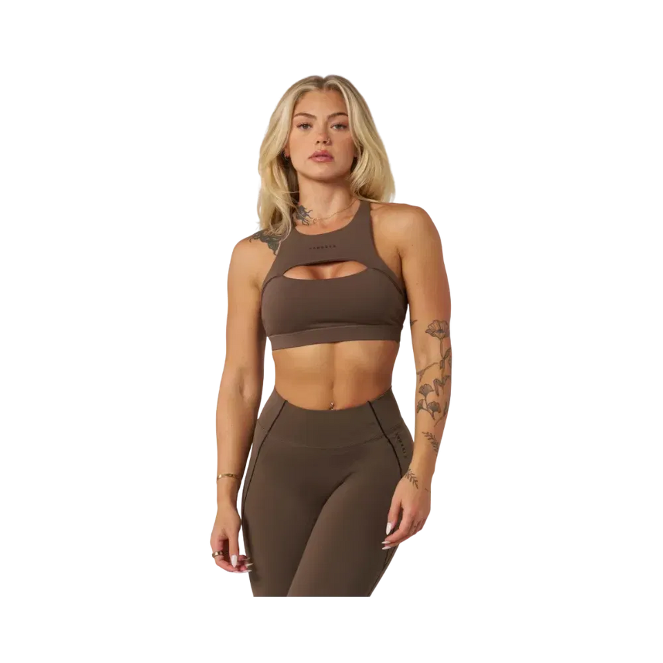 YoungLA Elevate cut-out bra Taupe