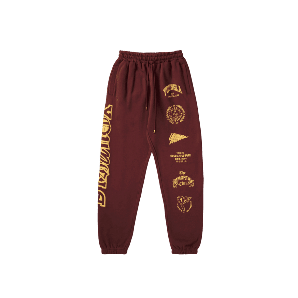 Young LA Immortal Killer Joggers Burgundy