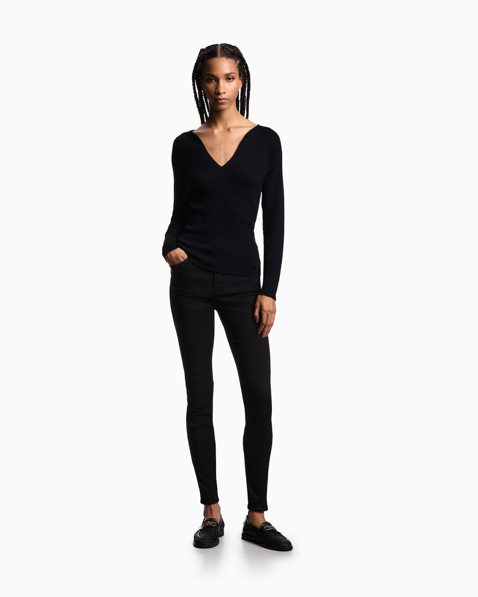 Emporio Armani Denim jeans with high waist and super skinny fit Essential