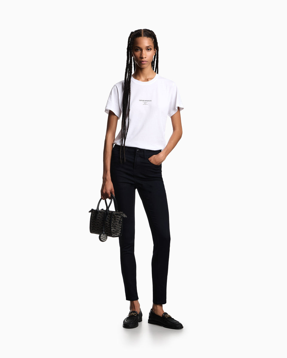 Emporio Armani Denim jeans with high waist and super skinny fit Essential
