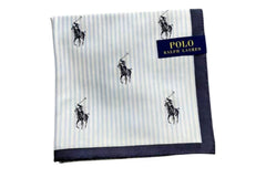 Ralph Lauren striped scarf, unisex, couple style, blue