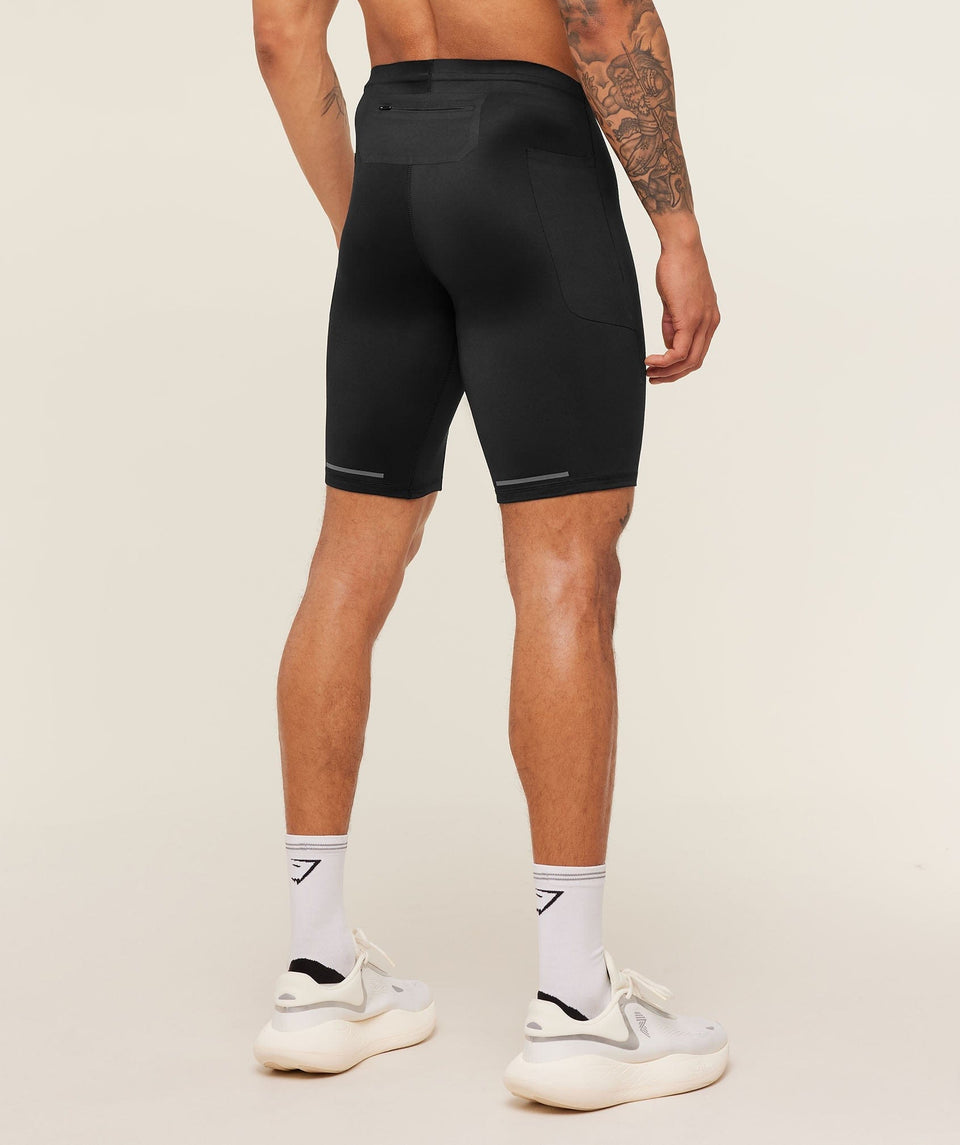 Gymshark Running Elite Race Half Tight - Black