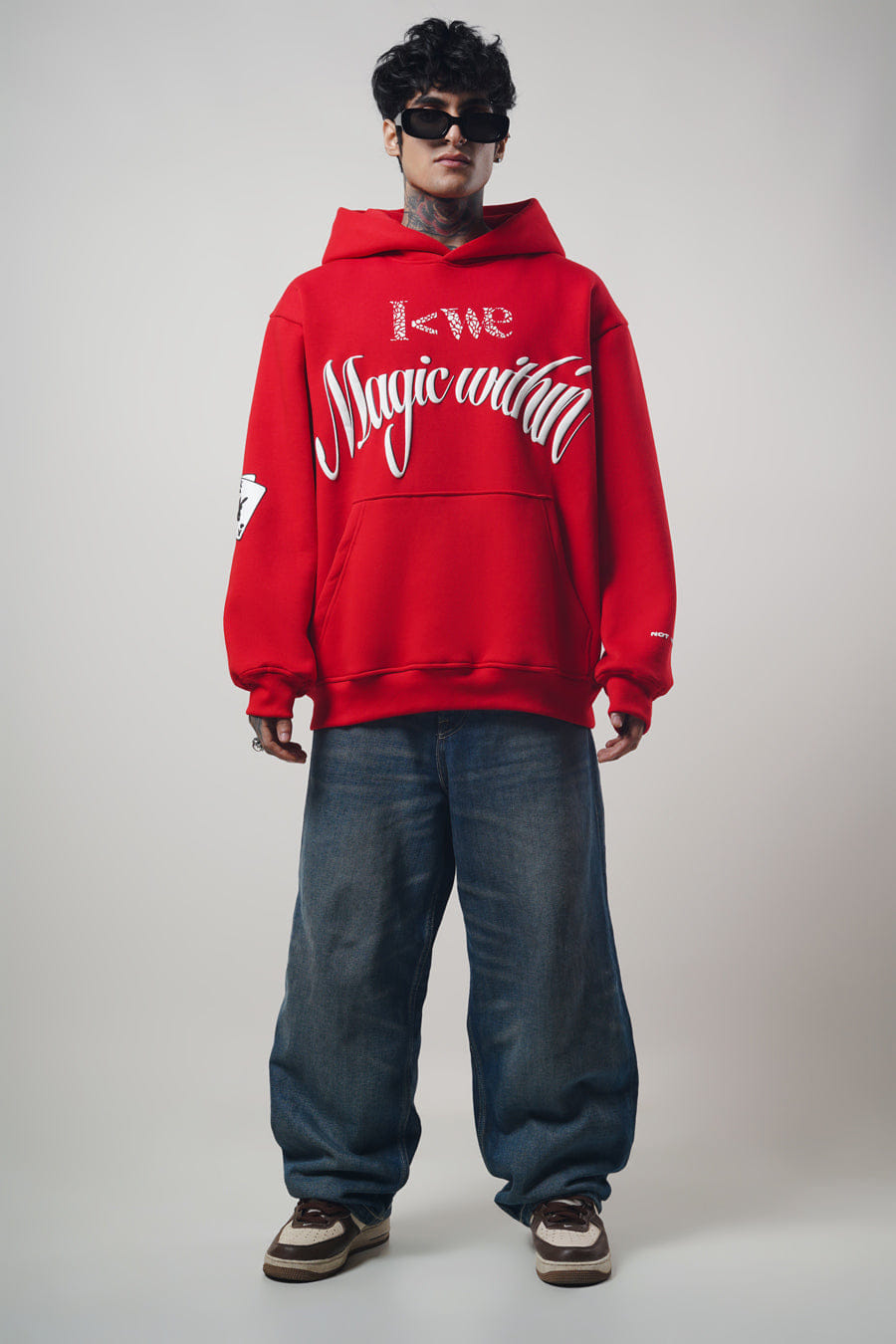 Magic Within Red Hoodie - Motivational Streetwear Hoodie
