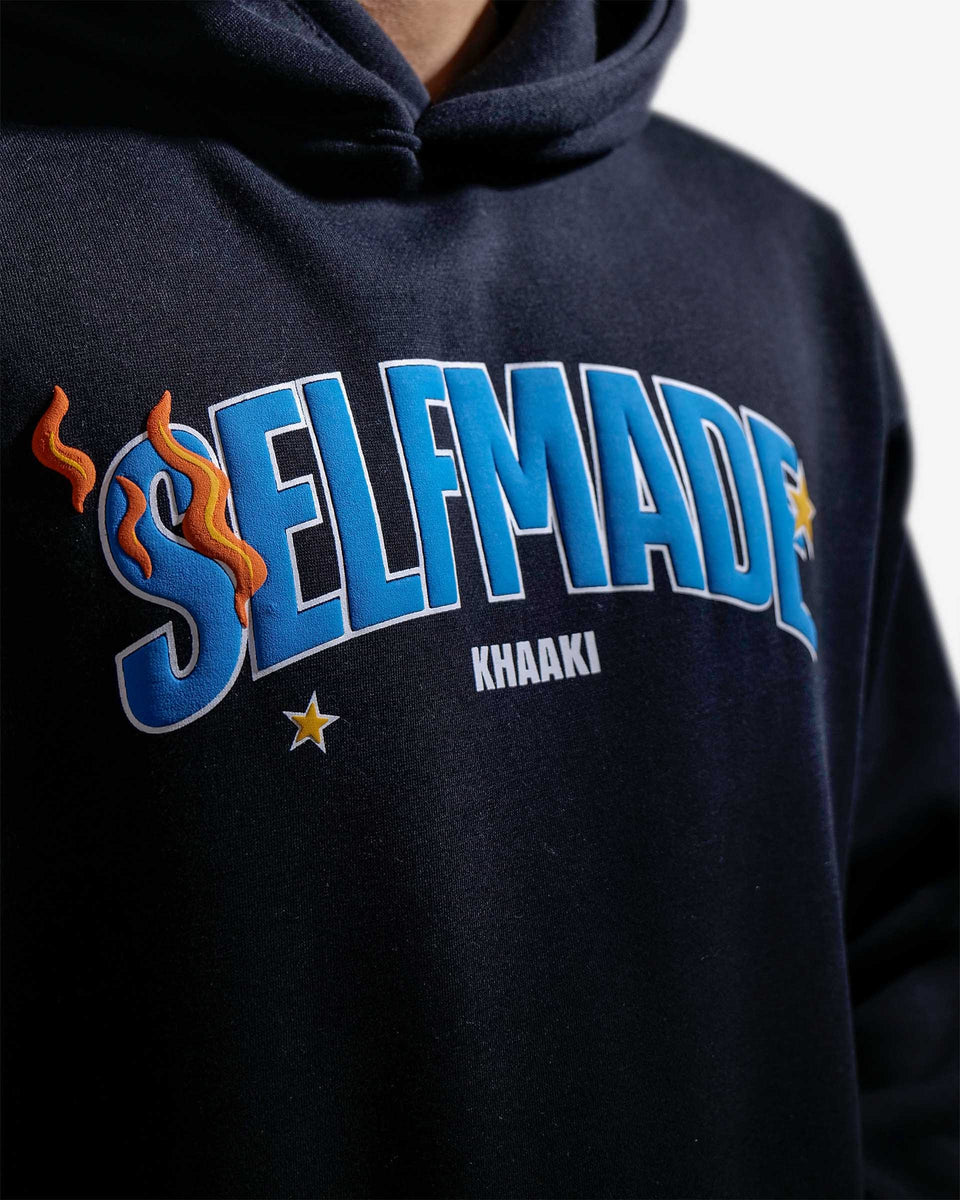 Selfmade - Black Oversized Printed Hoodie