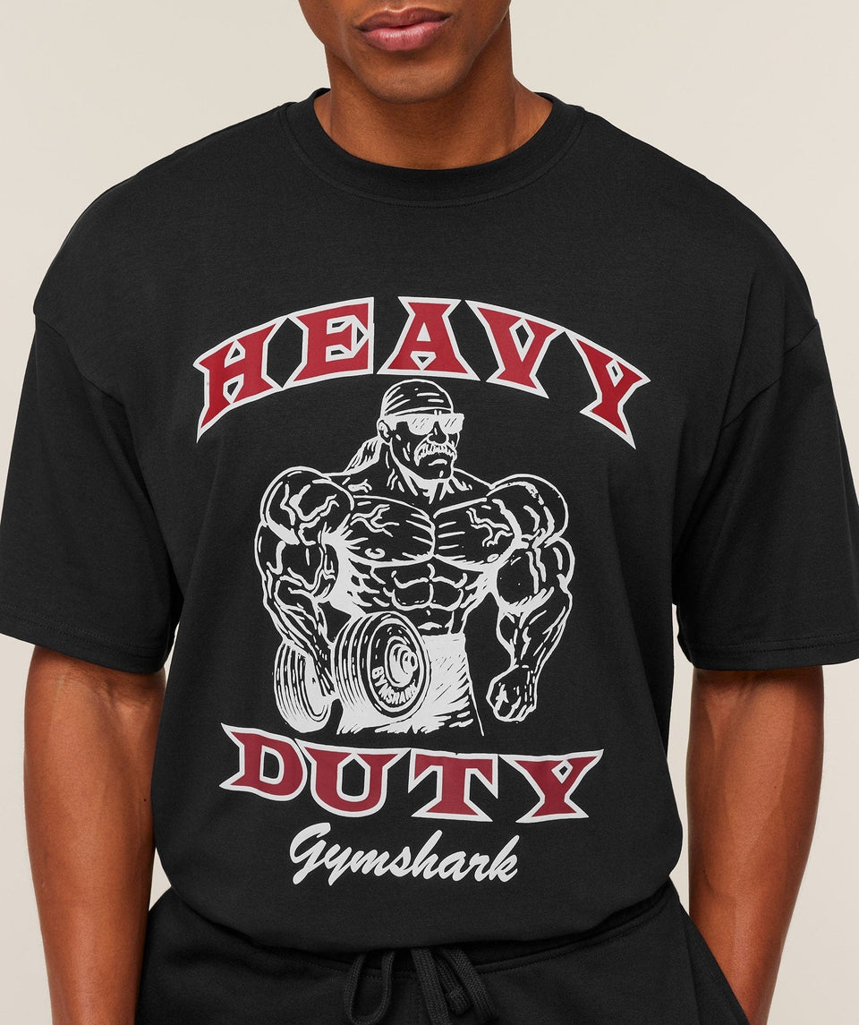 Gymshark Heavy Duty Bro Graphic T-Shirt - GS Black