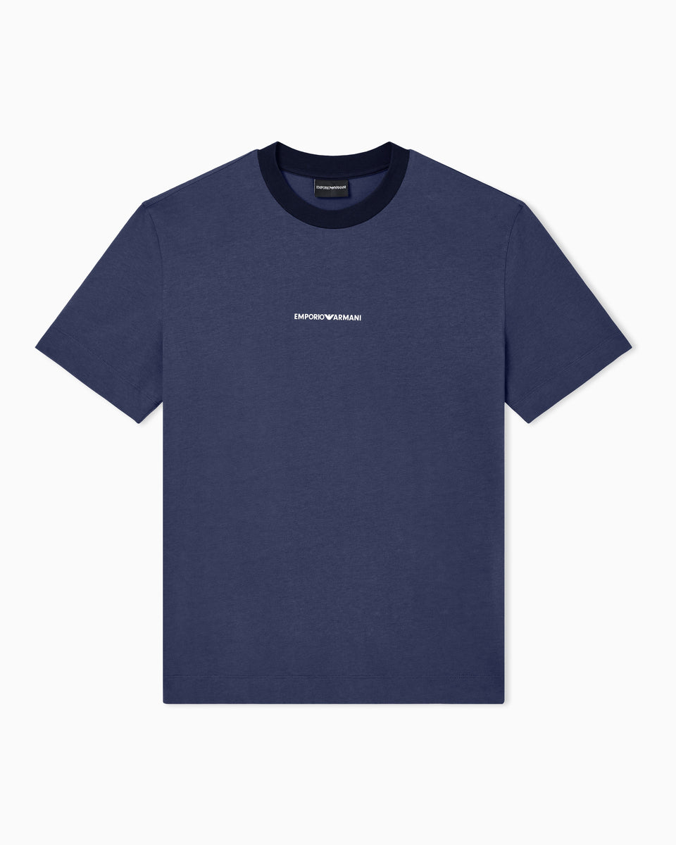 Emporio Armani Heavy jersey T-shirt with EA Generation embroidery