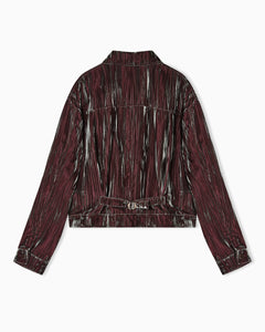 Emporio Armani Blouson in iridescent froissé velvet