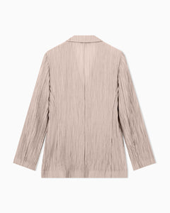 Emporio Armani Single-breasted jacket in sparkling pleated crepon