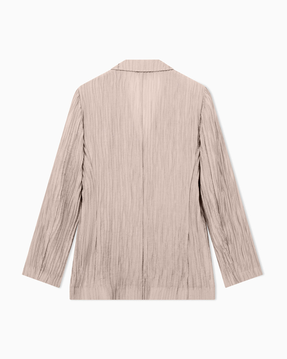 Emporio Armani Single-breasted jacket in sparkling pleated crepon
