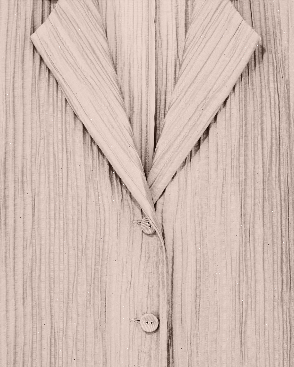 Emporio Armani Single-breasted jacket in sparkling pleated crepon