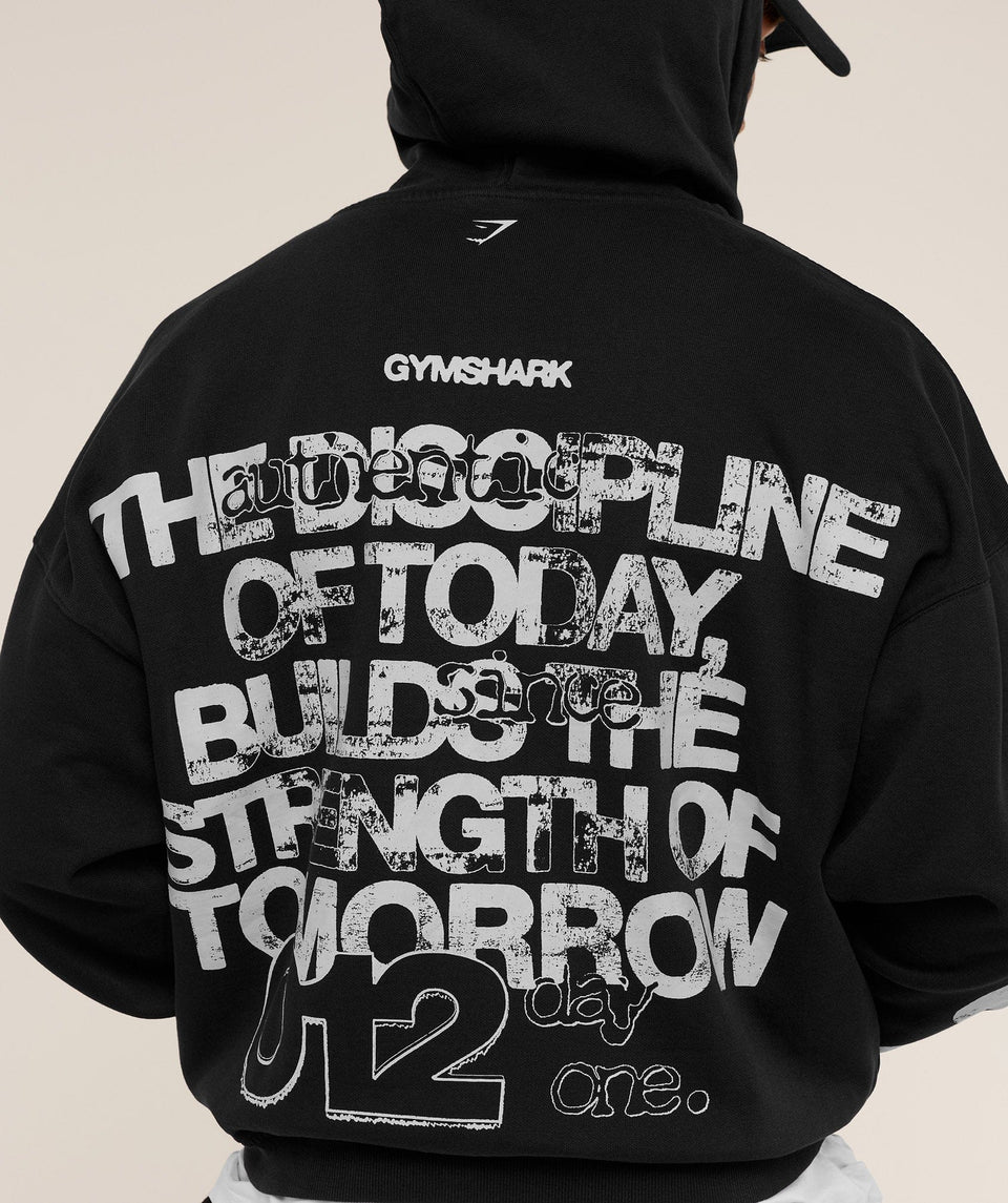 Gymshark Strength Of Tomorrow Zip Up Hoodie - Black