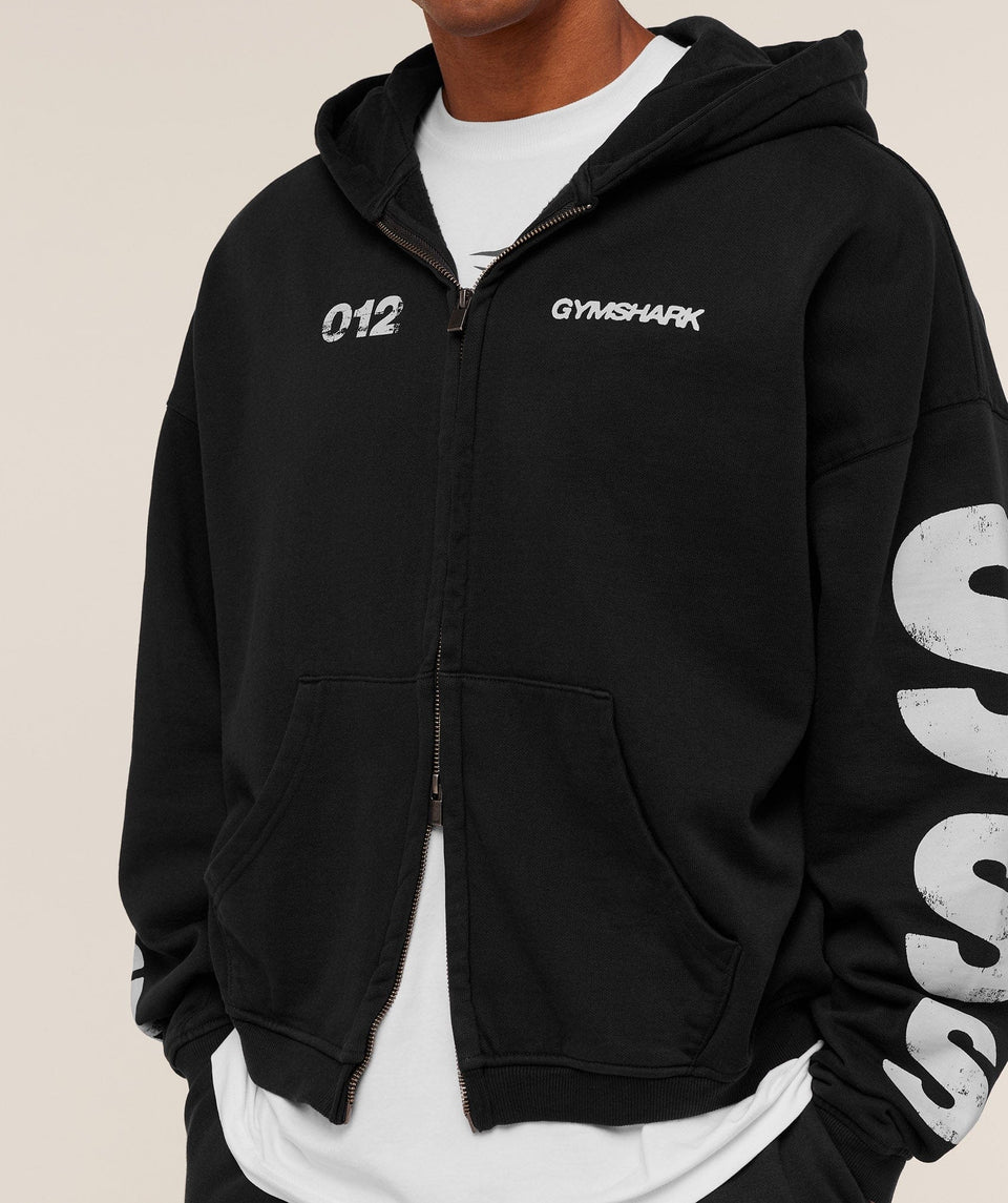 Gymshark Strength Of Tomorrow Zip Up Hoodie - Black