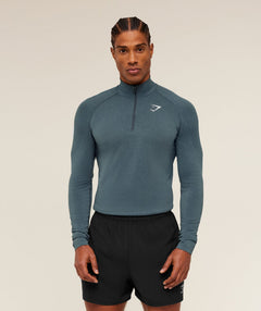 Gymshark Vital 1/4 Zip -  Iron Blue /  Stealth Blue