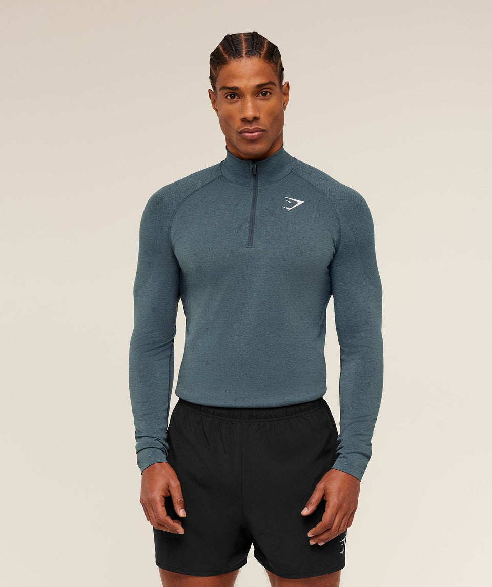 Gymshark Vital 1/4 Zip -  Iron Blue /  Stealth Blue