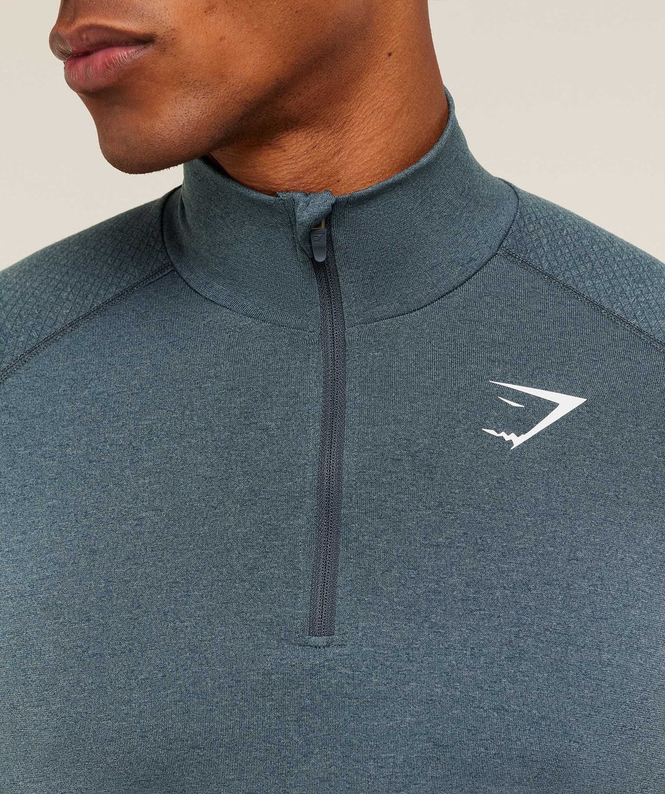 Gymshark Vital 1/4 Zip -  Iron Blue /  Stealth Blue