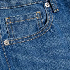 Blue High Waisted Relaxed Straight Leg Jeans