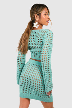 Crochet Lace Up Crop Top