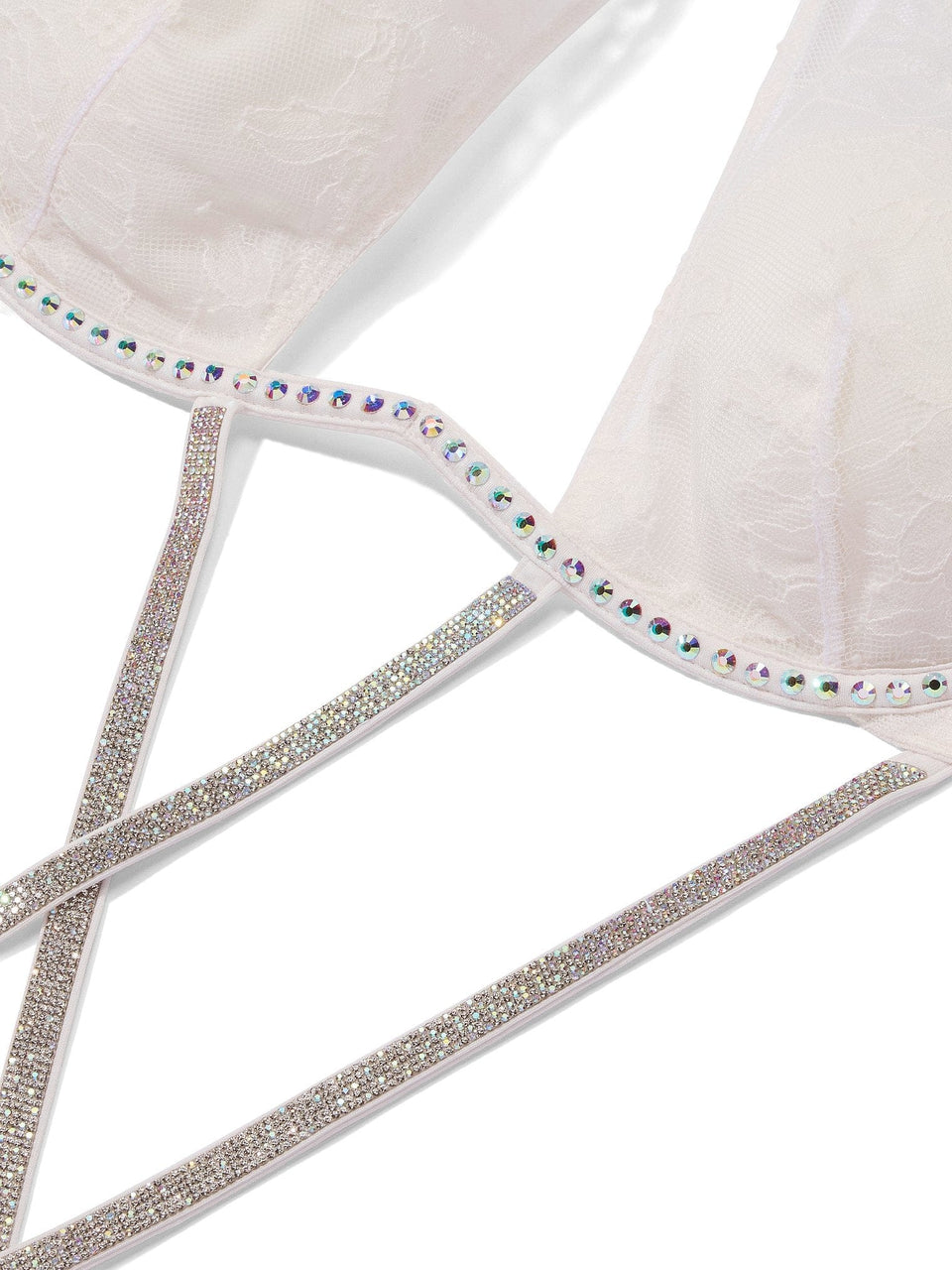 Gradient Shine Strappy Halter Teddy