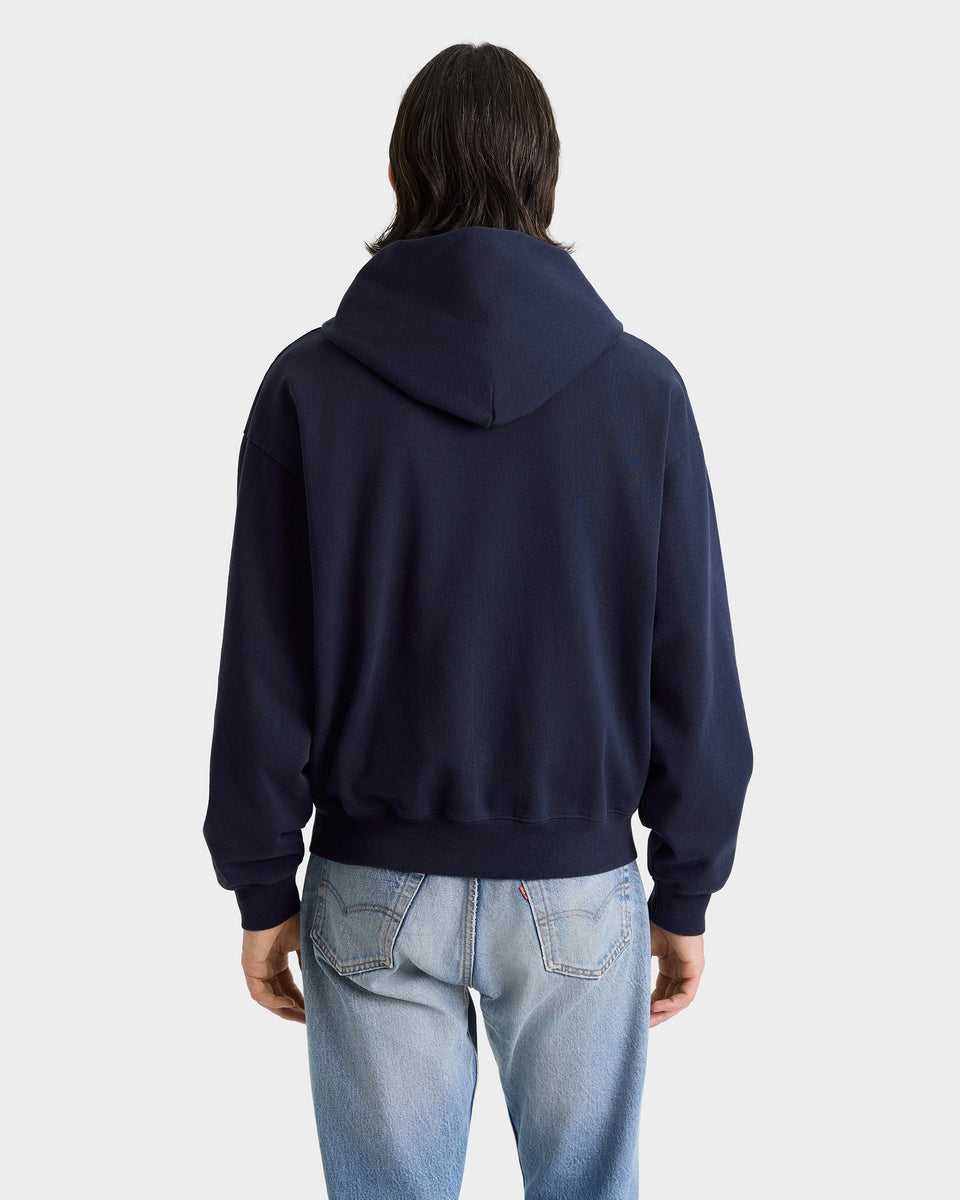 Heritage Yankees Serif Zip Hoodie - Navy/White