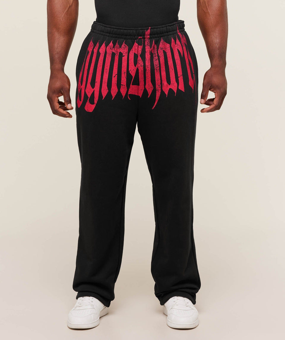 Gymshark Fade Graphic Straight Leg Jogger - GS Black