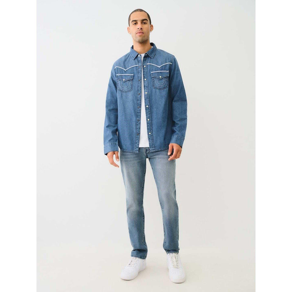 TR Chambray Long Sleeve Flannel Shirt