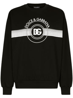 Dolce & Gabbana logo-print long-sleeved cotton sweatshirt
