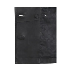 Coach Mini Leather Trench Coat Black