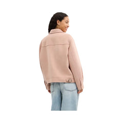 Coach Zip Front Wool Jacket Blush