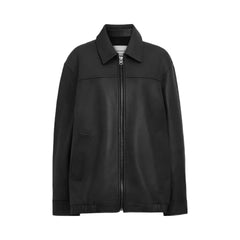 Coach Oversized Leather Jacket Black