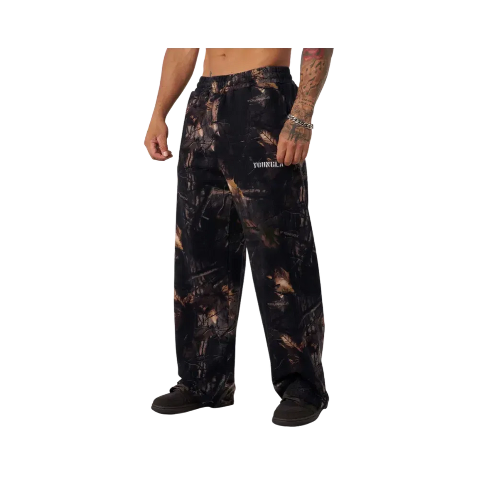 Young LA Tree Camo Collection No Cuff Sweats Black Tree Camo