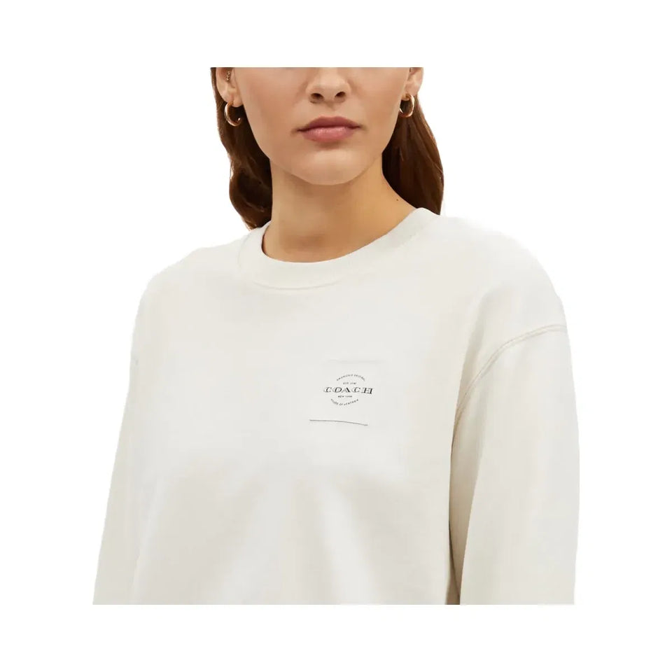 Coach Garment Dye Crewneck Cream