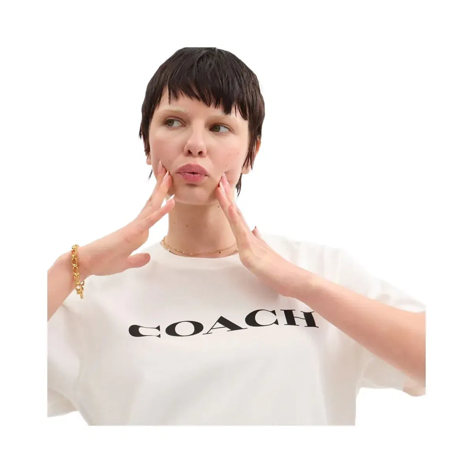 Coach Signature T-Shirt In Organic Cotton White