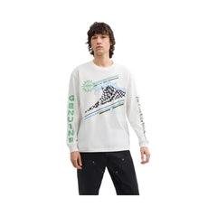 Coach Surf Long Sleeve Relaxed T-Shirt In Organic Cotton White