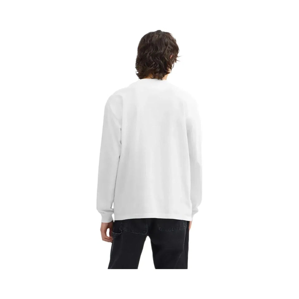 Coach Surf Long Sleeve Relaxed T-Shirt In Organic Cotton White